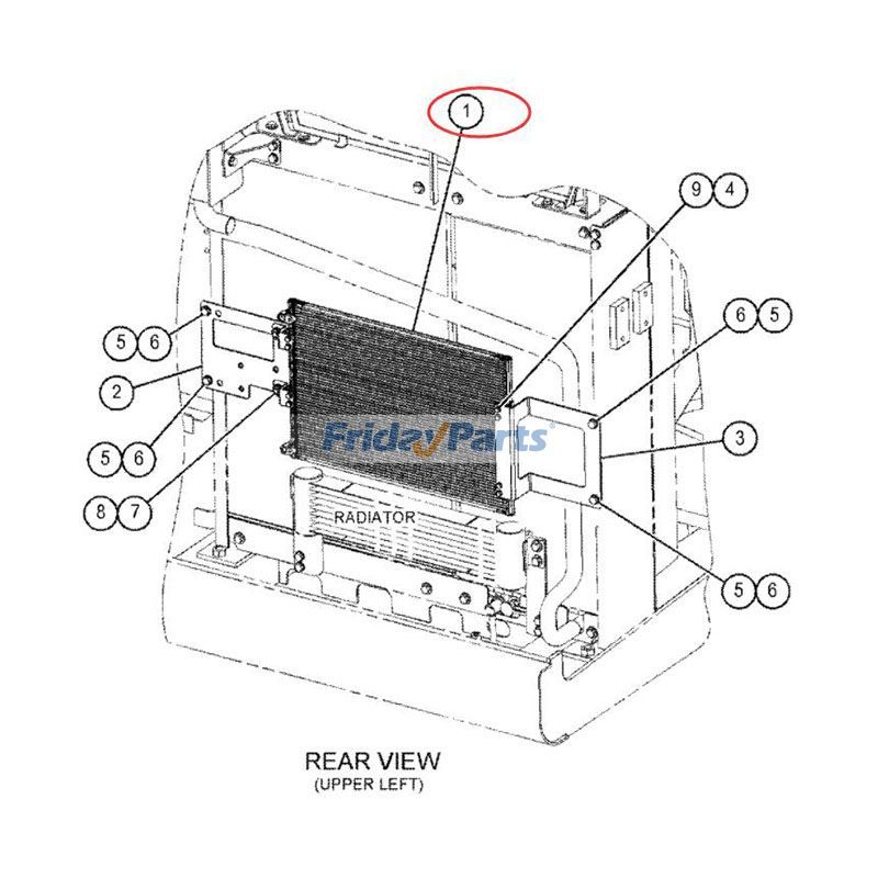 FridayParts Refrigerant Condensererpillar CAT 312 355 395