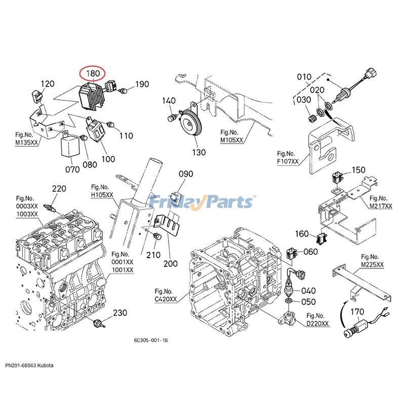  Voltage Regulator Rectifier For KUBOTA