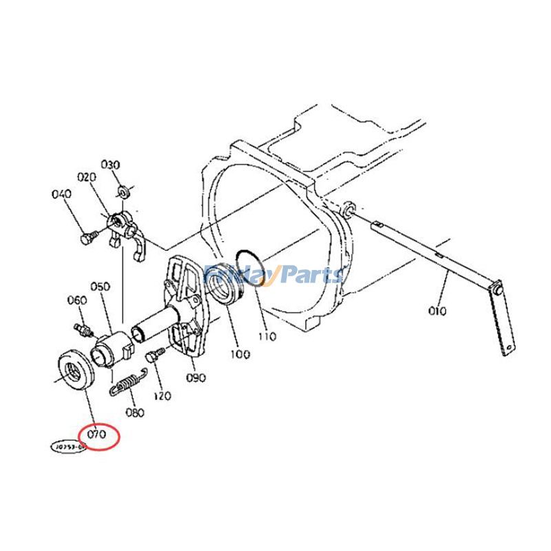 Cojinete de liberación 08490-00001 para tractor Kubota L2050DT L2250DT L235 L2350F L245F L2500F L2501H L275 L2800F L35 L355SS L285P para Tractor Para KUBOTA FridayParts