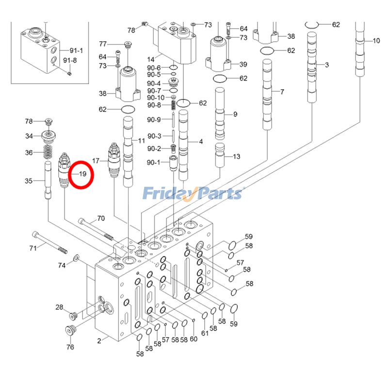 Relief Valve for Excavator