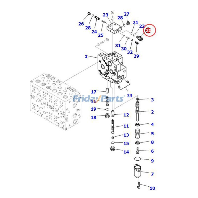 Relief Valve PC290-8 for Excavator
