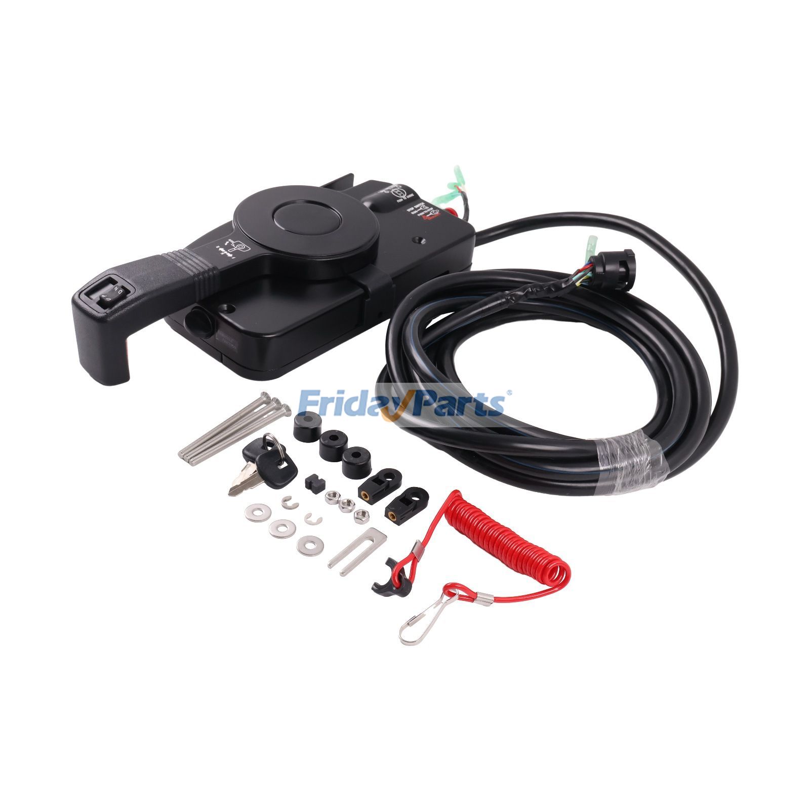 Caja de control remoto con control de inclinación y trimado eléctrico y arranque eléctrico 3B7-84330-1 para motor fueraborda Tohatsu M50D2 Nissan NS40D2 de FridayParts