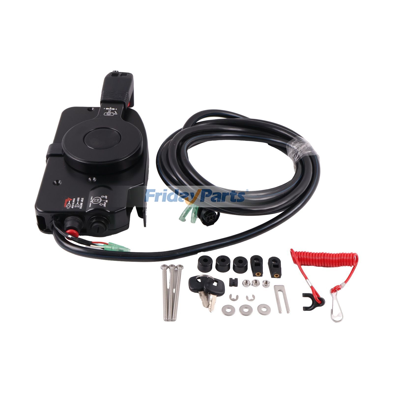 Caja de control remoto con control de inclinación y trimado eléctrico y arranque eléctrico 3B7-84330-1 para motor fueraborda Tohatsu M50D2 Nissan NS40D2