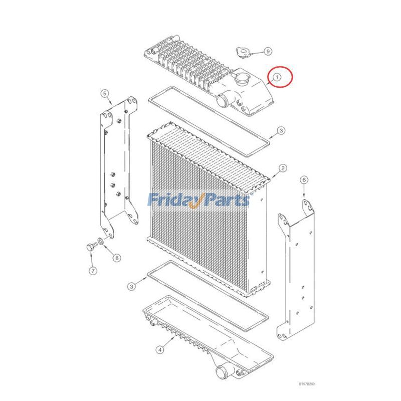 Ausgleichsbehälter-Kühlereinheitfür Gabelstapler,LaderFür CASE
