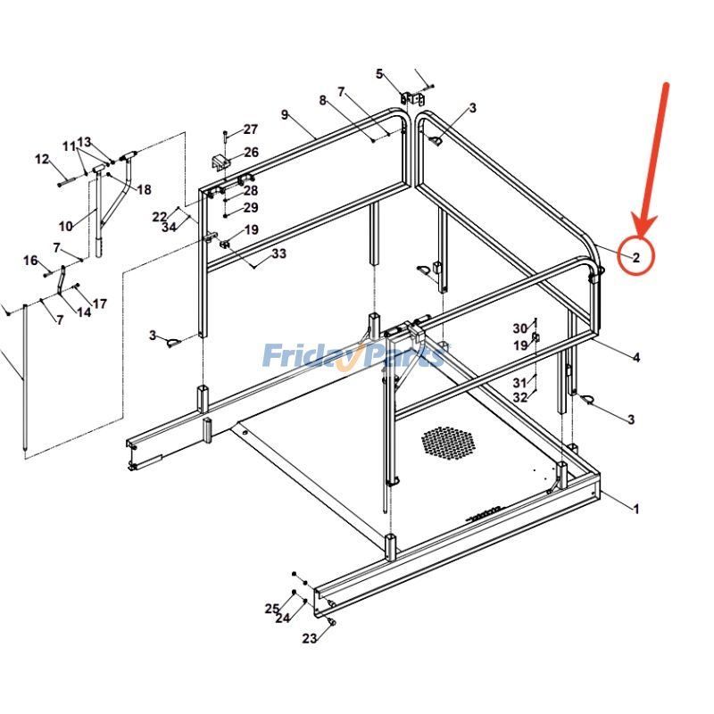 Retaining Bracket for Aerial Work Platforms