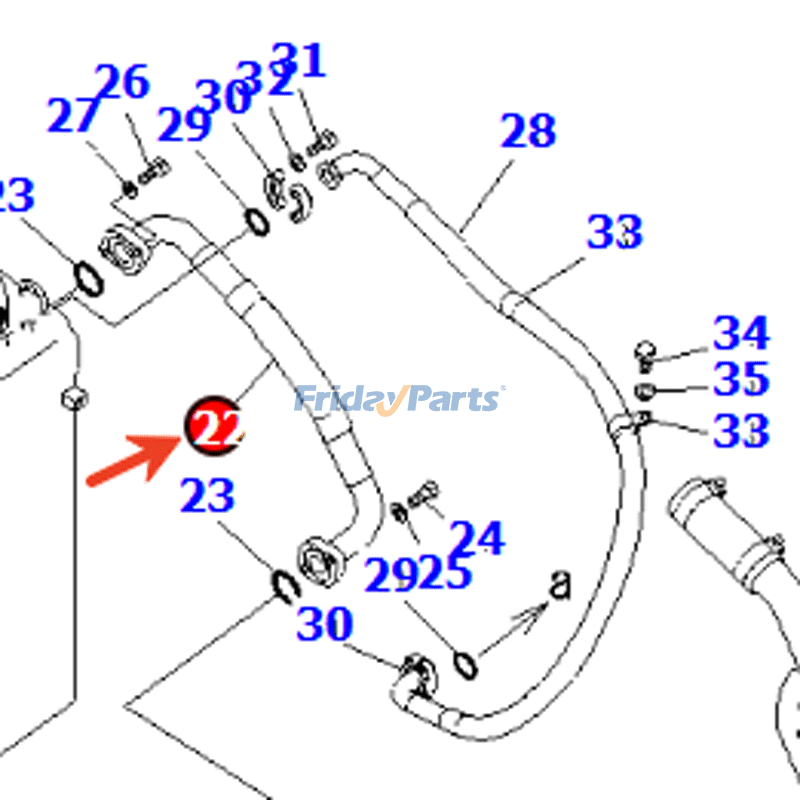 FridayParts Rücklaufleitungsschlauch