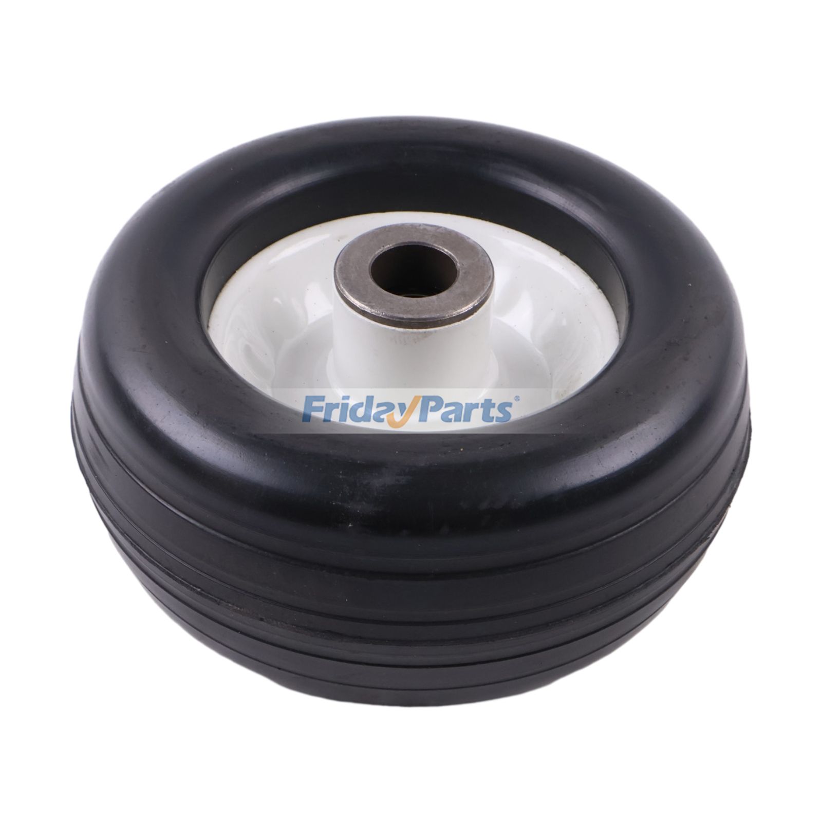 Rueda giratoria de acero de 6 1/4 x 3" con buje central de 3" y banda de rodadura acanalada 734-3195 para cortacésped Cub Cadet MTD Toro