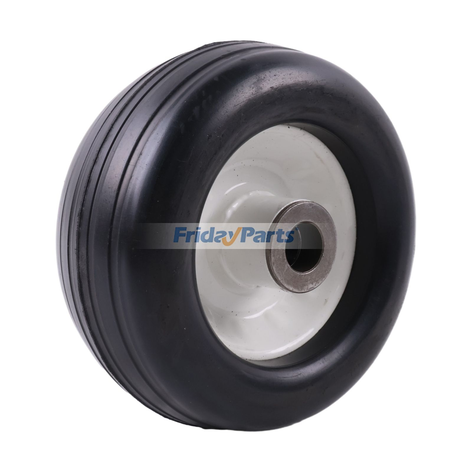 Rueda giratoria de acero de 6 1/4 x 3" con buje central de 3" y banda de rodadura acanalada 734-3195 para cortacésped Cub Cadet MTD Toro Para Cub Cadet,Para OTRA MARCA,Para Toro,Para MTD