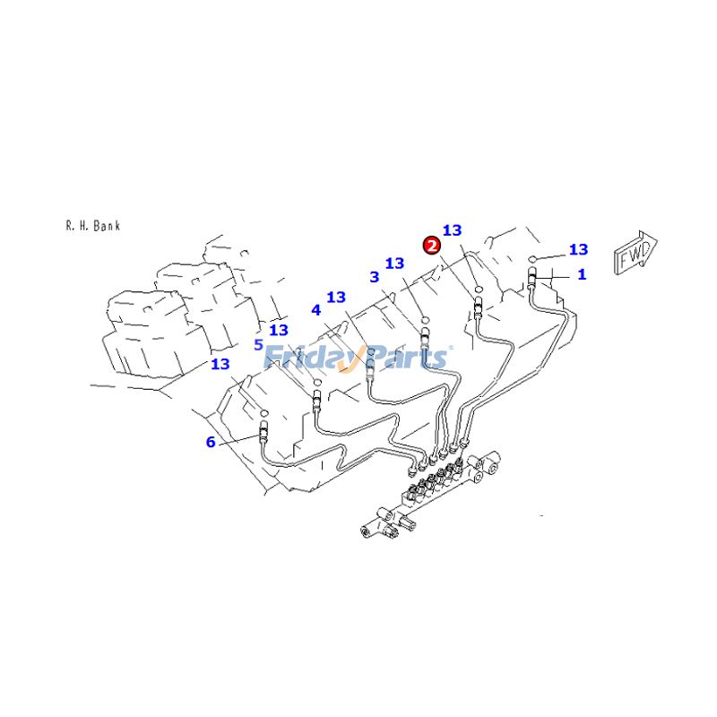 Right Injection Tube for Engine,Off-Road Truck