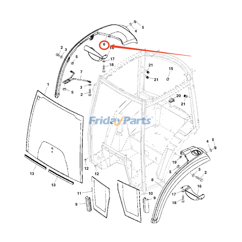 Right Side Fender for Engine,Tractor