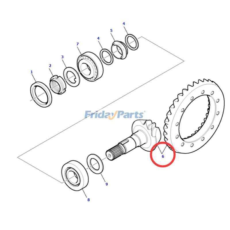  Ring and Pinion Gears Backhoe For KOMATSU
