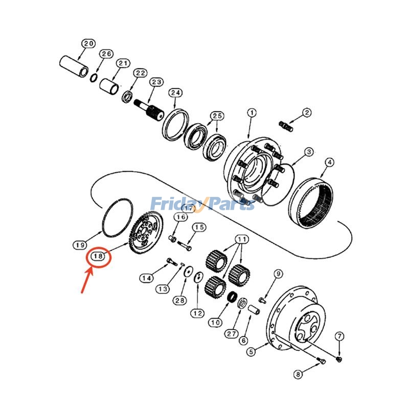 Ring Gear Hub for Loader