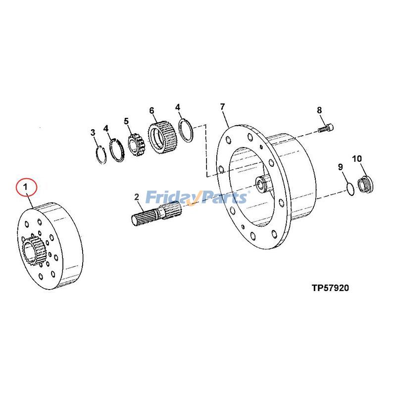 Loader,Tractor Ring Gear 6110 6210 6200 6200L 6300L 6400L
