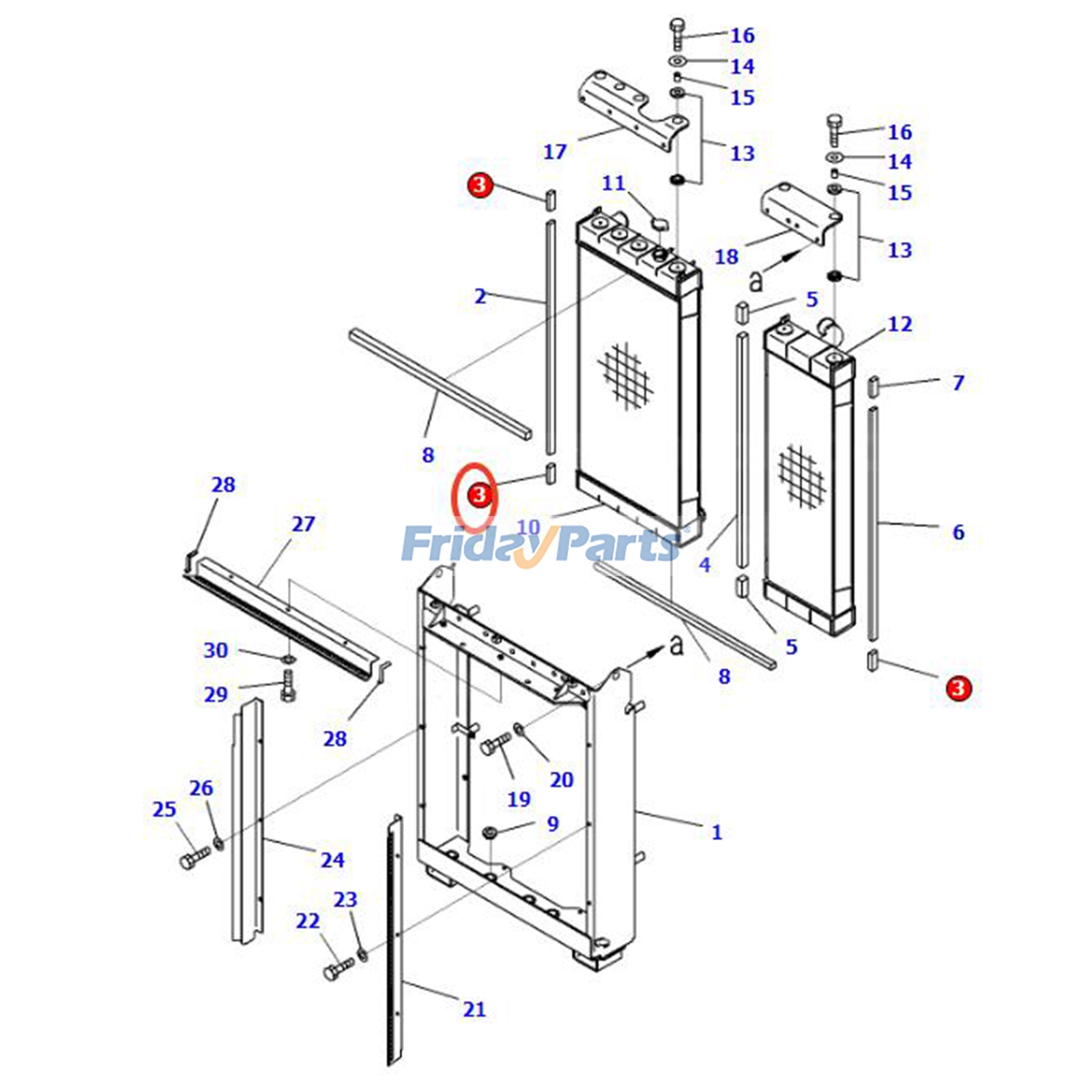 Anillo de sellado 14X-03-51520 para excavadora Komatsu D65EX-16 D65PX-16 D65WX-16 D85ESS-3 Para KOMATSU