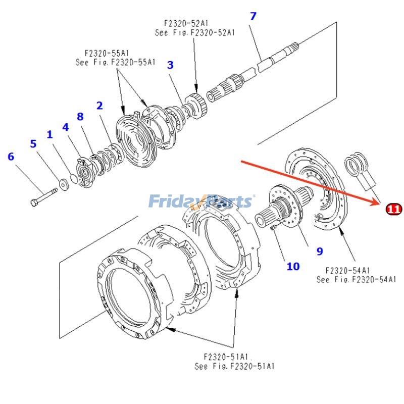 Junta anular 175-15-42850 para excavadora Komatsu D135A-1, D155C-1, D355C-3, D85A-12, D95S-1 y compactadora WF22A-2 Para KOMATSU