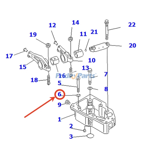 Generator Engine Rocker Rocker Arm Assembly 6210-41-5500 for Komatsu Engine 6D140-1A S6D140-1A ...