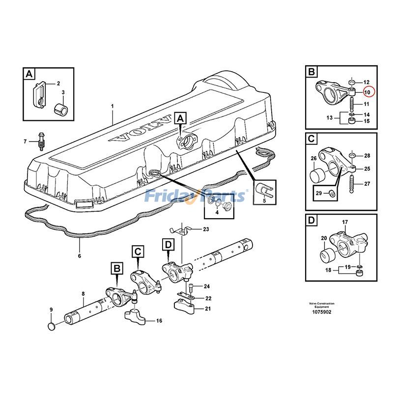Rocker Arm D11B1-A Penta A25G A30G for Engine,Truck,Vehicle,Other Construction Equipment