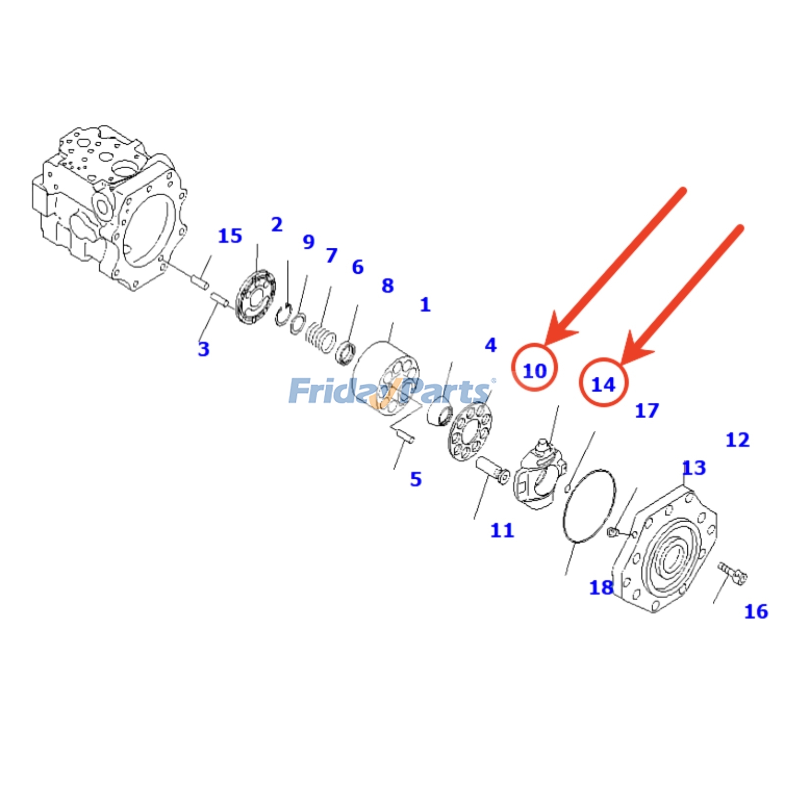 Rocker Cam & Shoe Retainer Assembly for Dozer,Excavator,Motor Grader
