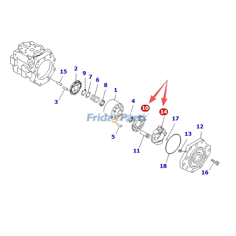 Kipphebel-Nocken- und Schuhbacken-Halterungfür Bulldozer,Bagger,Motorgrader