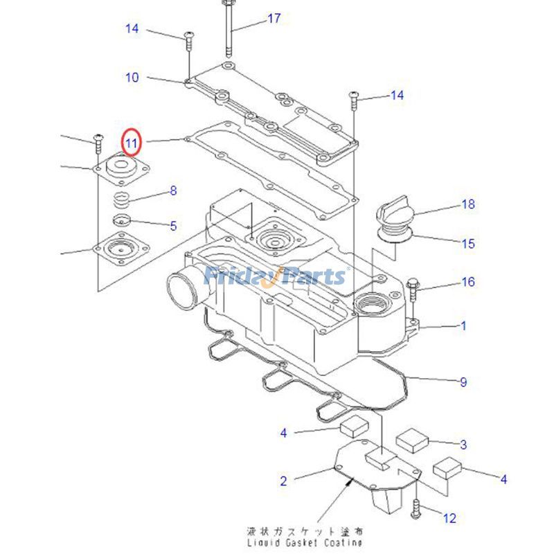 Rocker Cover Gasket for Excavator