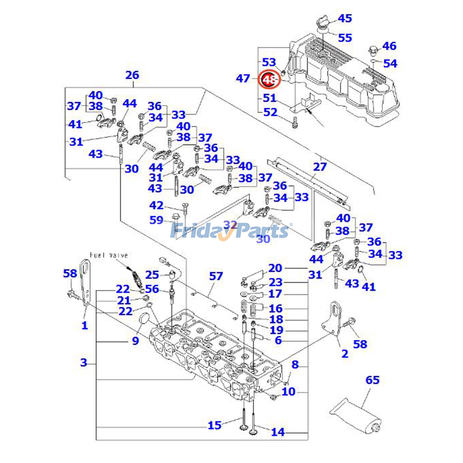 Rocker Cover Gasket for Dozer,Engine,Excavator,Loader