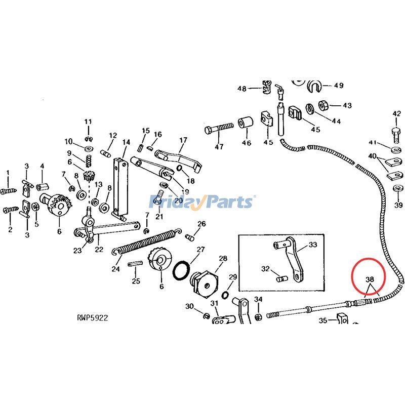 Rockshaft Control Cable for Tractor