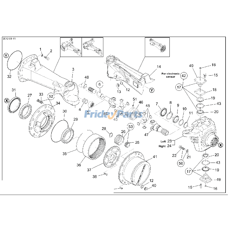Cojinete de rodillos 0750117570 para ejes ZF APL-325 APL-365 APL-765 APL-2045 