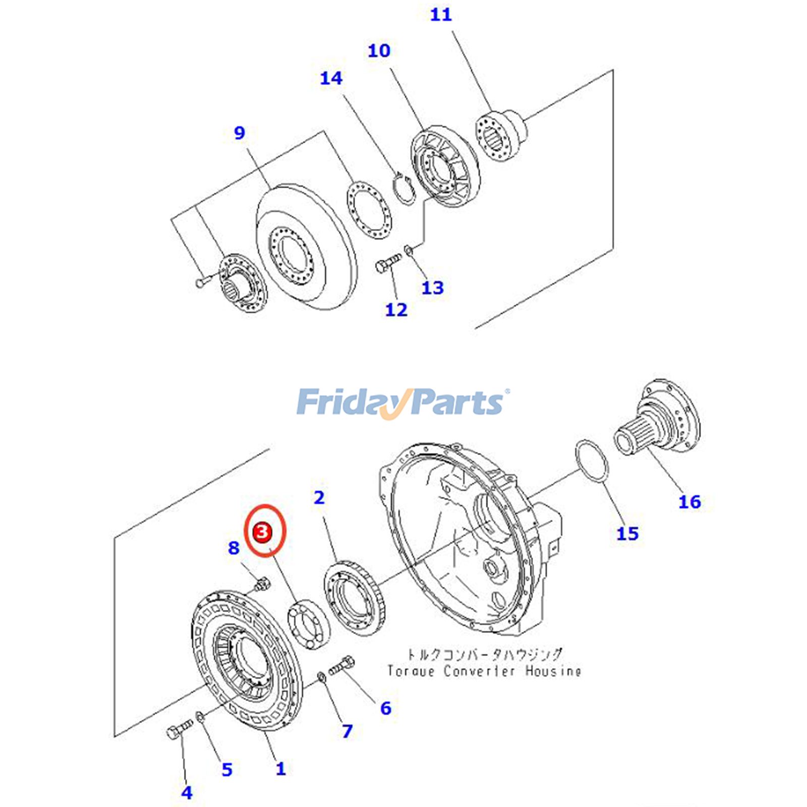 Cojinete de rodillos 175-13-21160 para topadora Komatsu D475A D155C D275AX D355A, cargadora WA900-8, camión HD320-2 Para KOMATSU
