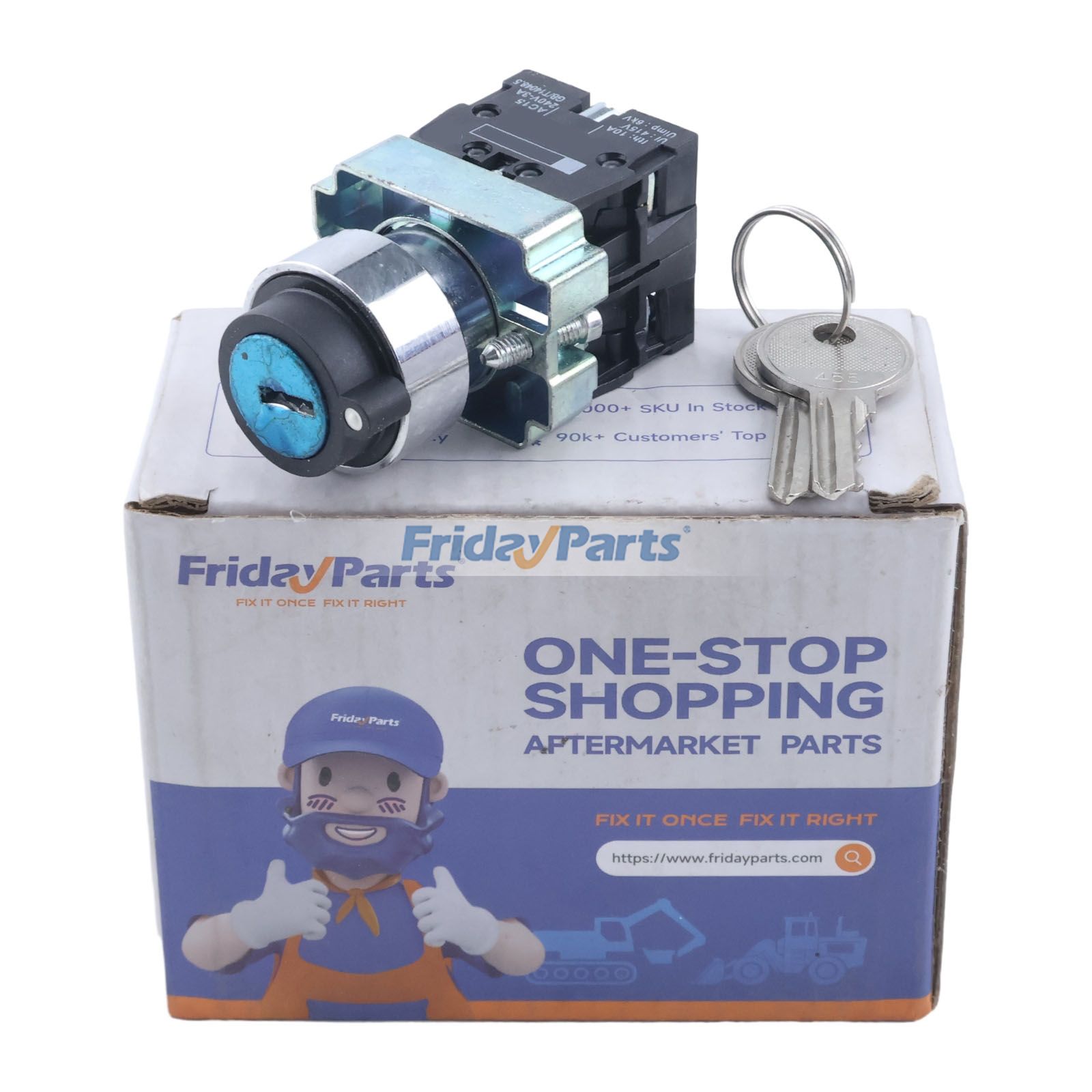 Interruptor rotativo de reinicialização de 3 posições com chave 2442009630 para elevador de tesoura Haulotte H12SX H15SX H18SX HS3388RT HS4388RT HS5388RT