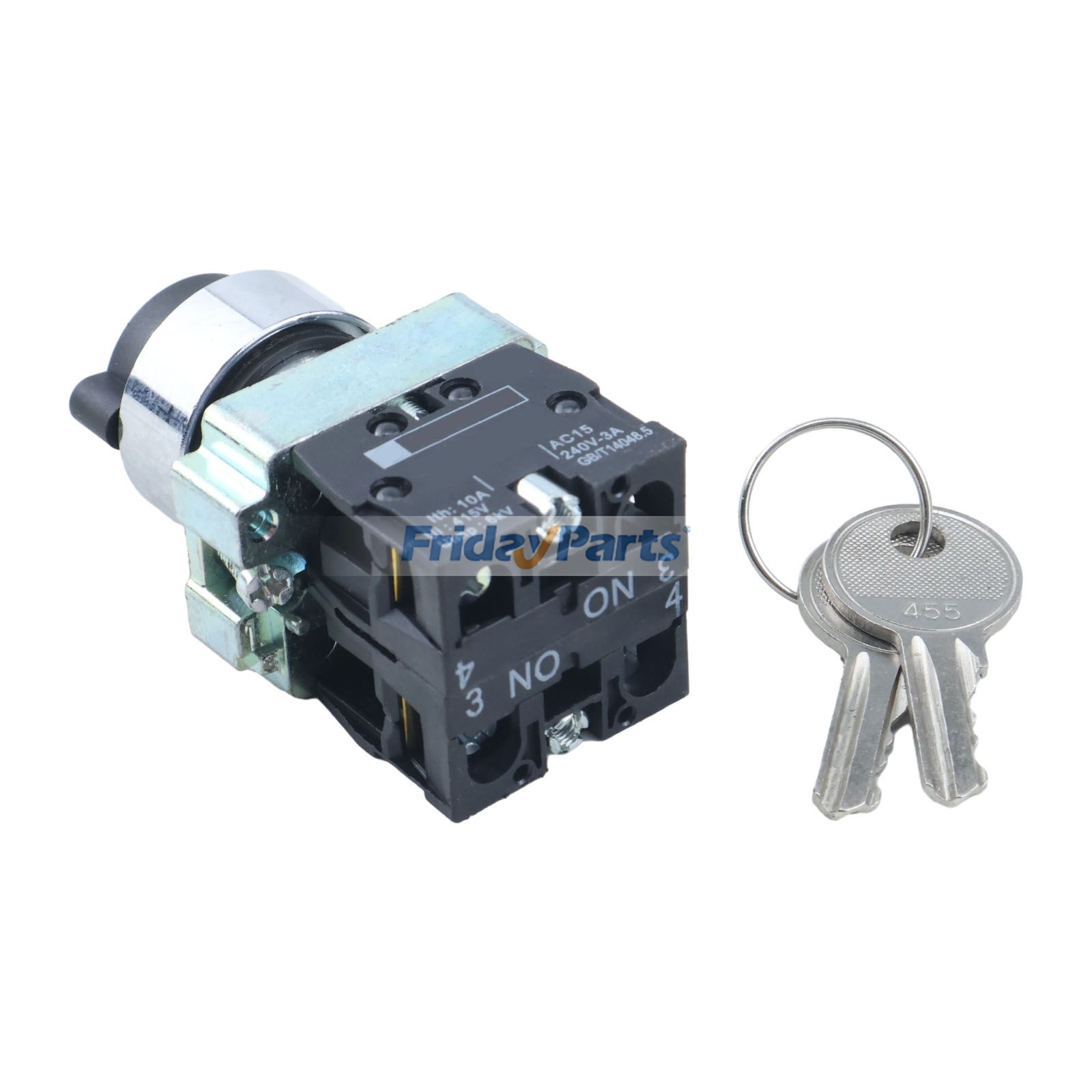 Interruptor rotativo de reinicialização de 3 posições com chave 2442009630 para elevador de tesoura Haulotte H12SX H15SX H18SX HS3388RT HS4388RT HS5388RT FridayParts