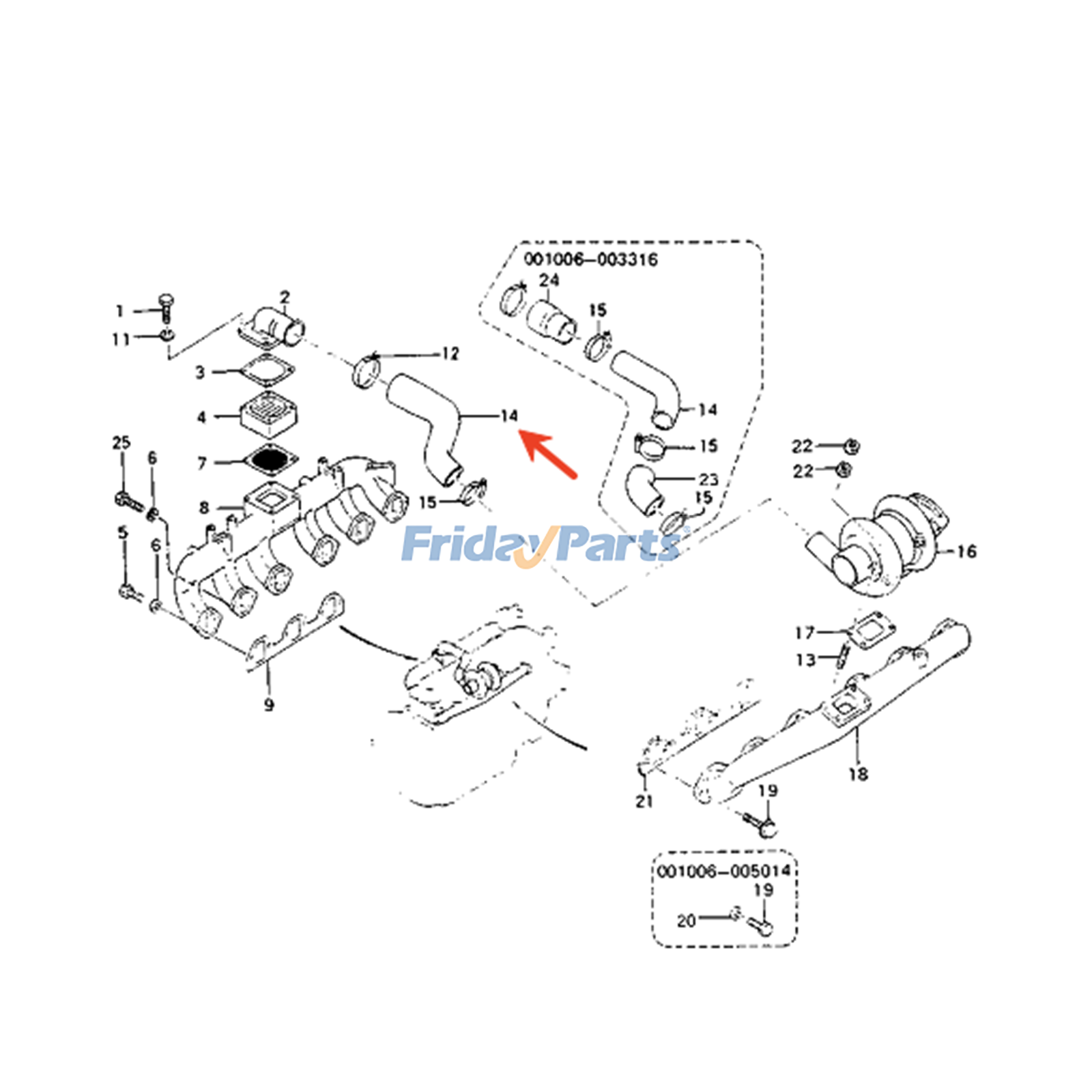 tuyau en caoutchoucpour Moteur,Pelle