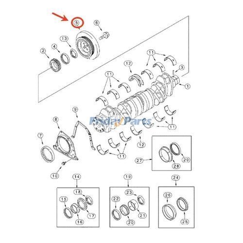 Rubber Vibration Damper 3925568 for Cummins Engine 6C8.3 QSC8.3 ISC ...