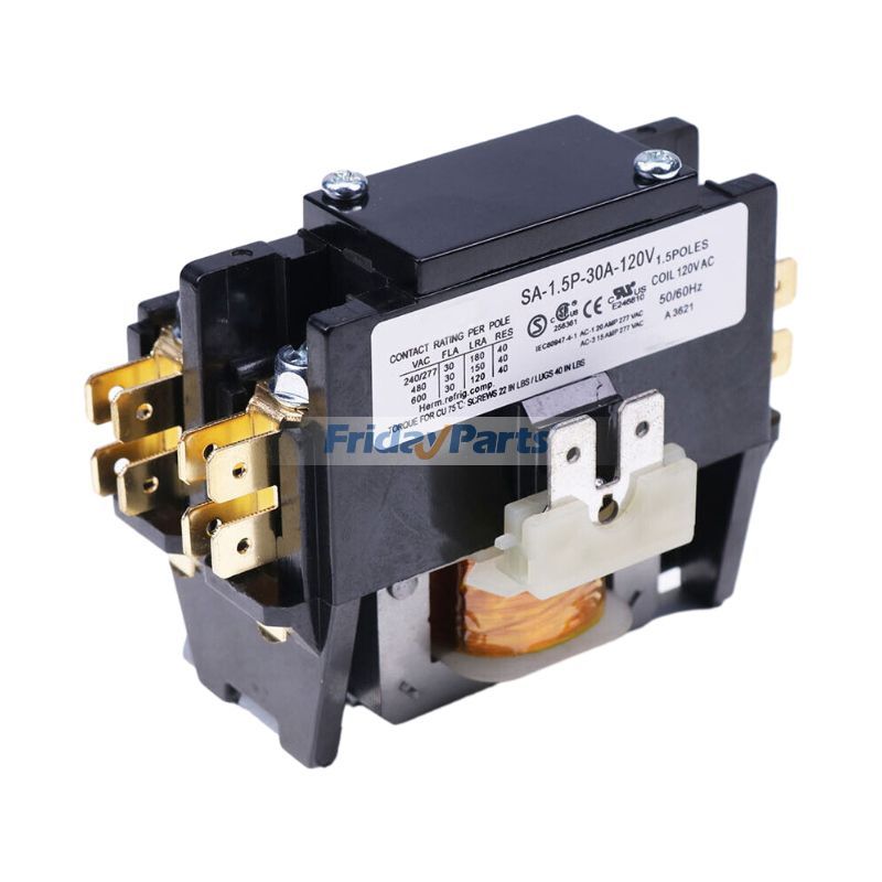 Contacteur à usage spécifique à bobine 1,5 pôle 30 A 40 A 120 V SA-1,5P-30A-120V