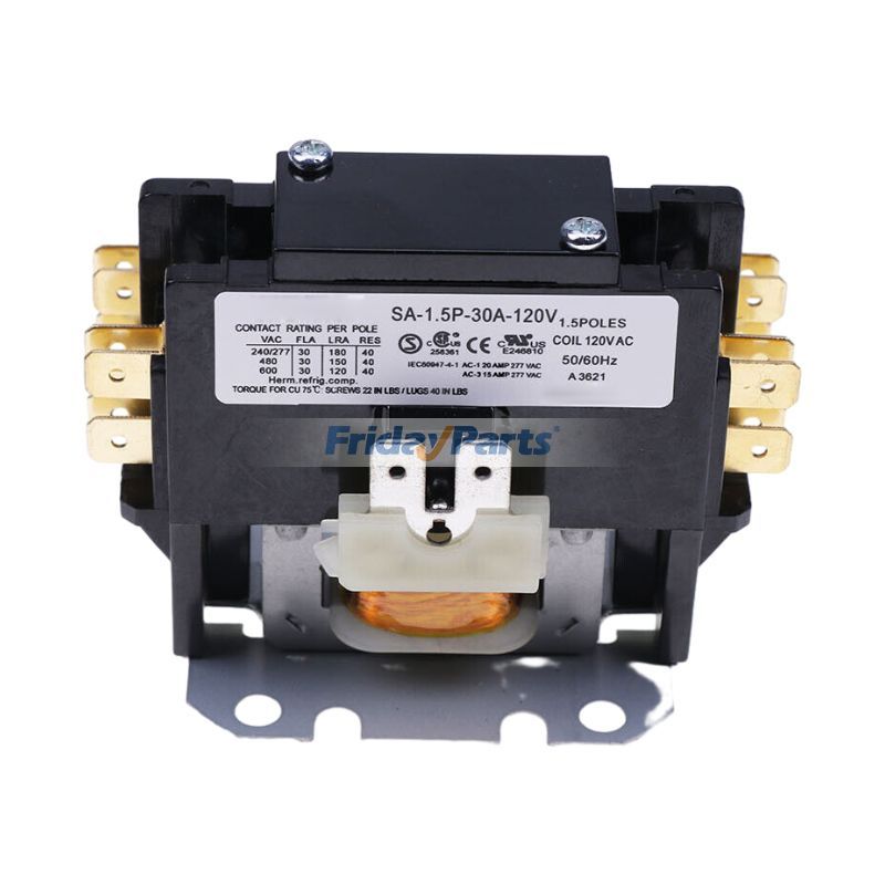 Contacteur à usage spécifique à bobine 1,5 pôle 30 A 40 A 120 V SA-1,5P-30A-120Vpour Autres