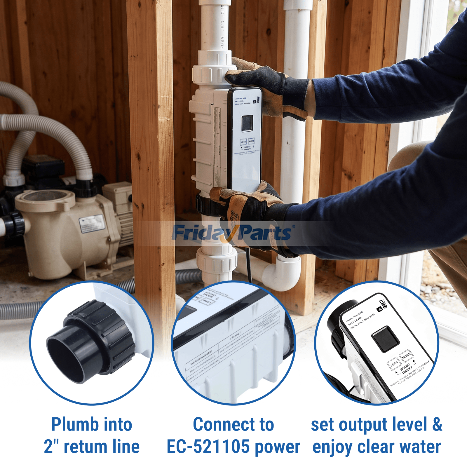 Salzelektrolysezelle EC-521105 für Pentair 60000-Gallonen-Pool Intellichlor IC60für Für andere Marken