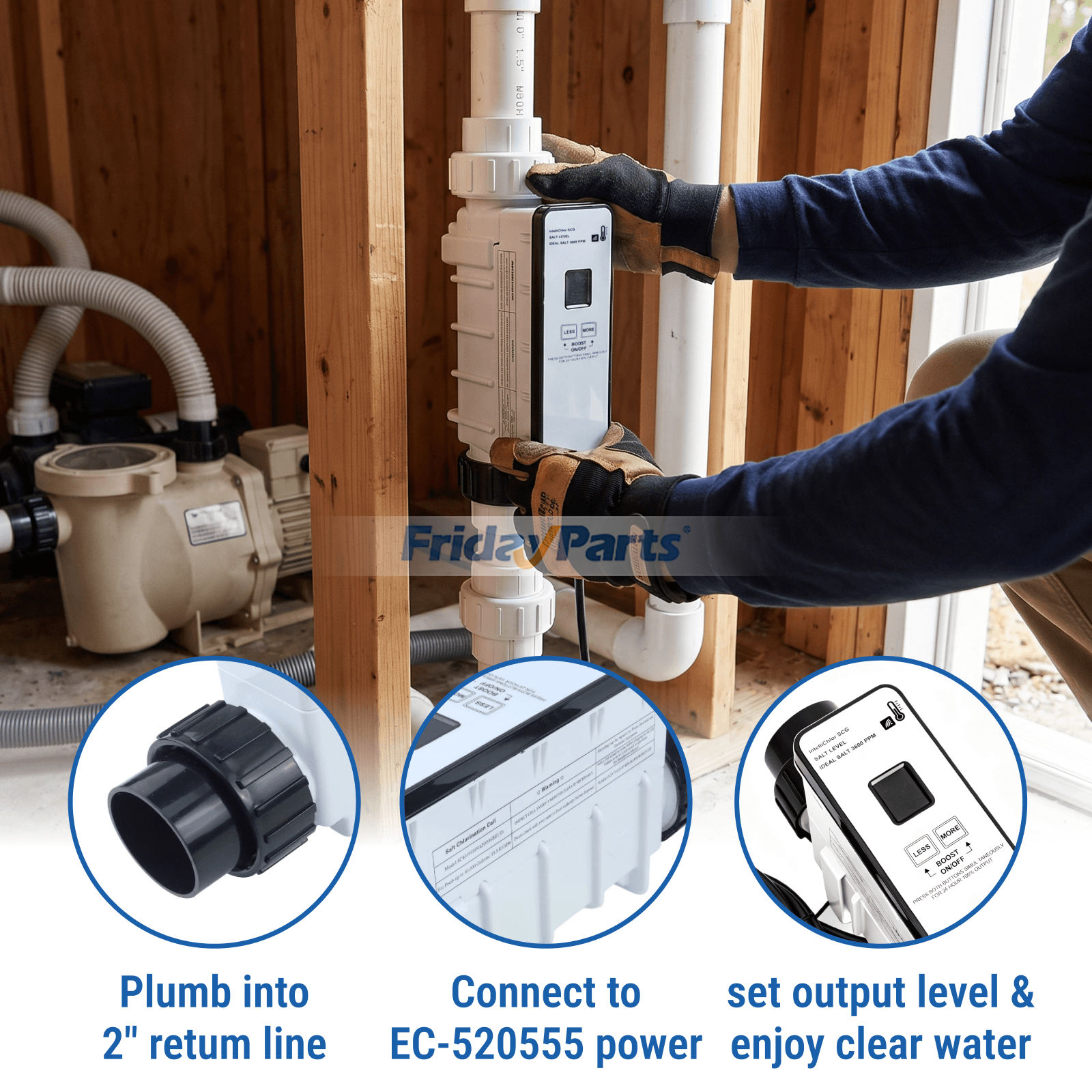 Salz-Chlor-Generatorzelle EC520555 für Pentair Intellichlor IC40für Für andere Marken