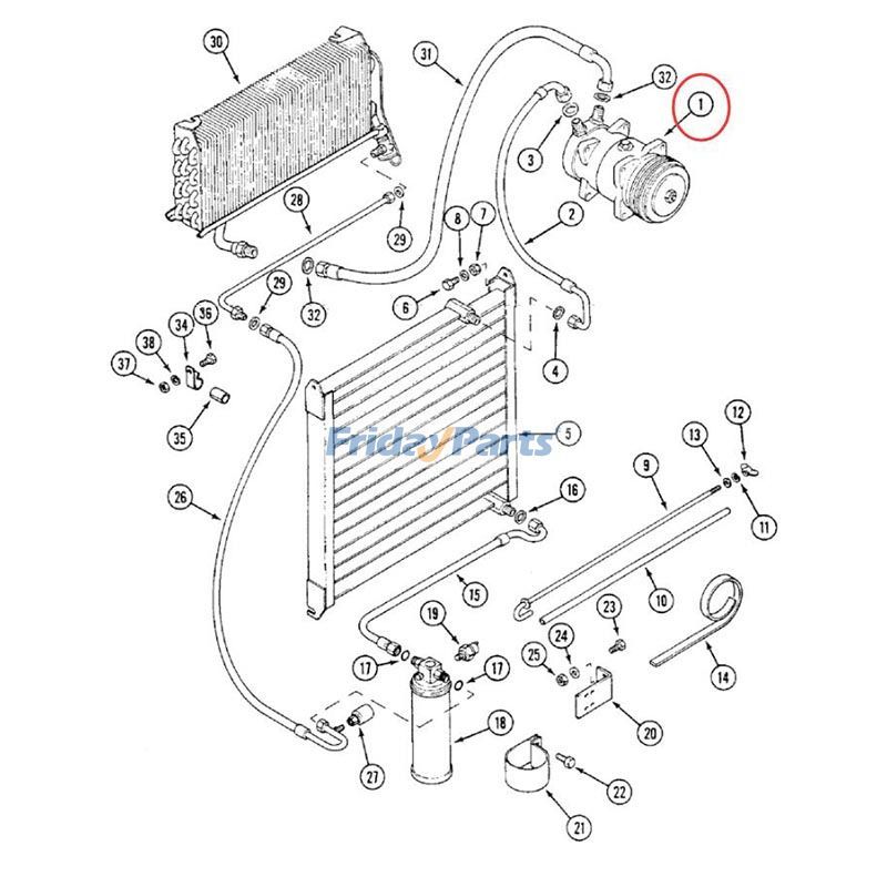  SD510 A/C Compressor For CASE