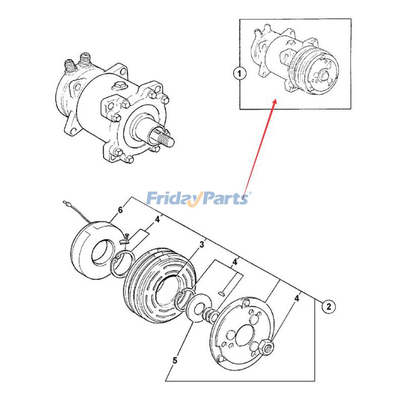 SD7H15 12V A/C Compressor 123/04998 for JCB Excavator 8080 Backhoe Loader 2CX 2CXL 2CXS 2CXSL 4C 4WD for less