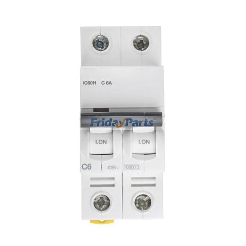 Schneider Electric Breaking Capacity A9F54206 Acti 9 iC60H MCB 6A Curve C 2P