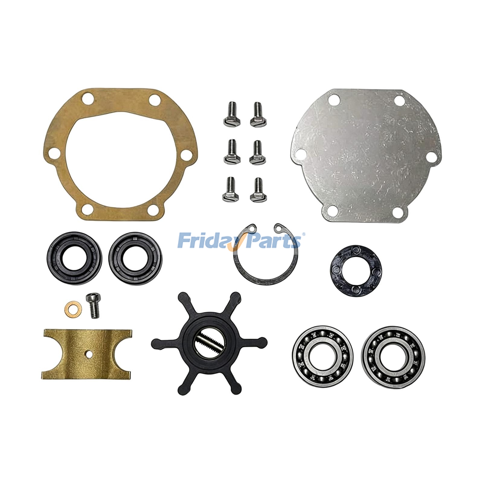 Sea Water Pump Impeller Major Repair Kit 10-35098-2 829895 for Volvo Engine AQ115 AQ130 AQ170 B20 BB115 BB170