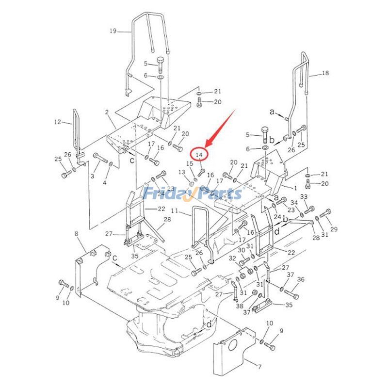 Joint 423-33-11411 pour chargeuse sur pneus Komatsu WA350-1 WA380-1