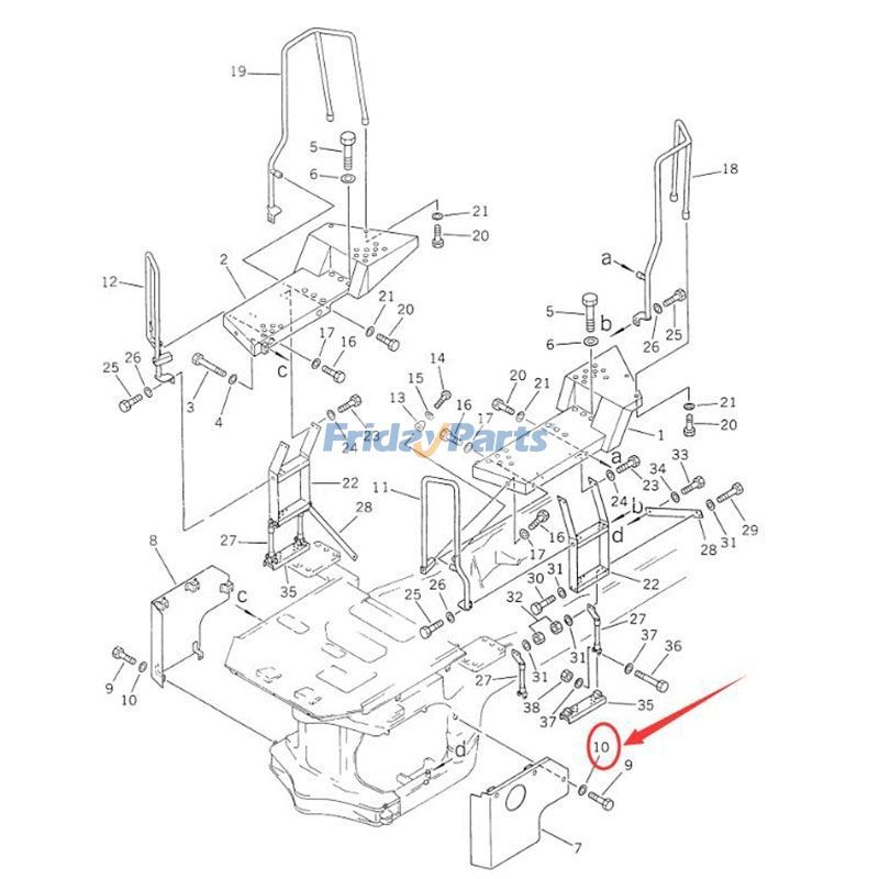 Joint 423-33-11421 pour chargeuse sur pneus Komatsu WA350-1 WA380-1