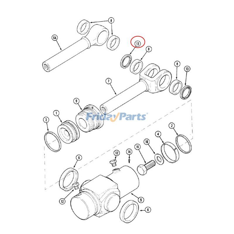 Selo G108311 para CASE 580SLE 580SK 2240 3230 4430 1187 40BLC 1187B 40EC 1187C 40YC para Escavadora ,Carregadora 