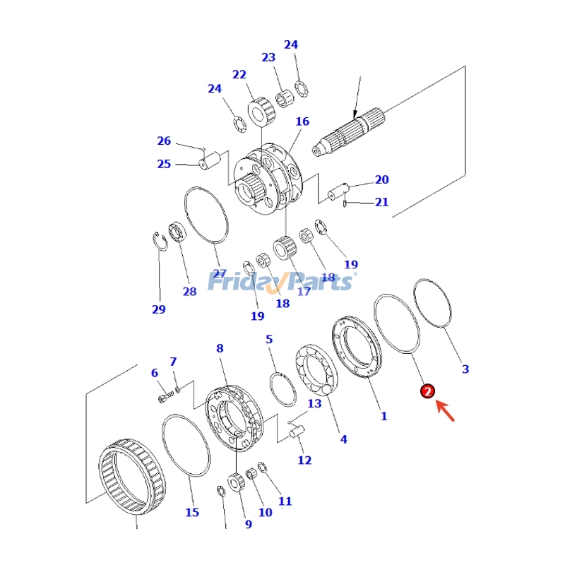 Anillo de sello 17M-15-49280 para topadora Komatsu D155AX-5 D155AX-6 D155AX-6A D155A-5 D275A-5 D275AX-5 D155AX-7 D155AX-8 D275A-5D D155AXI-8 D155A-6 Para KOMATSU