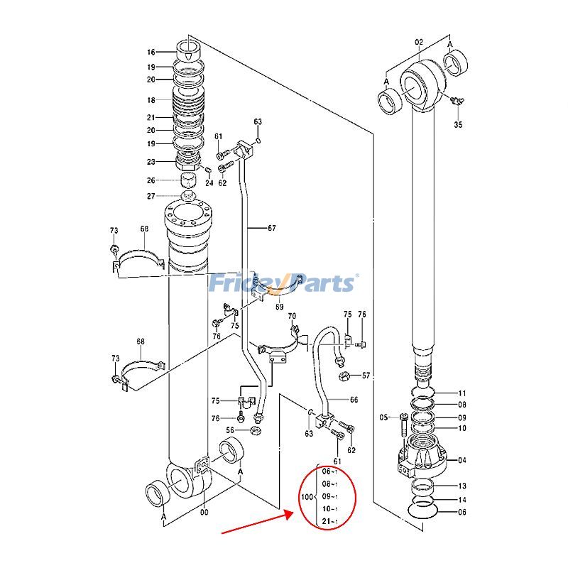 Arm Cylinder Seal Kit for Excavator