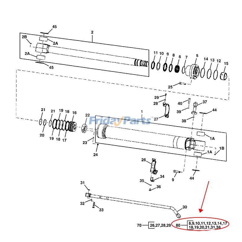 Excavator Bucket Cylinder Seal Kit