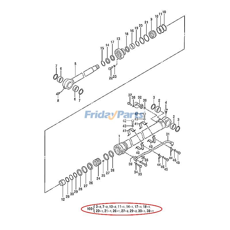 Bucket Cylinder Seal Kit for Excavator