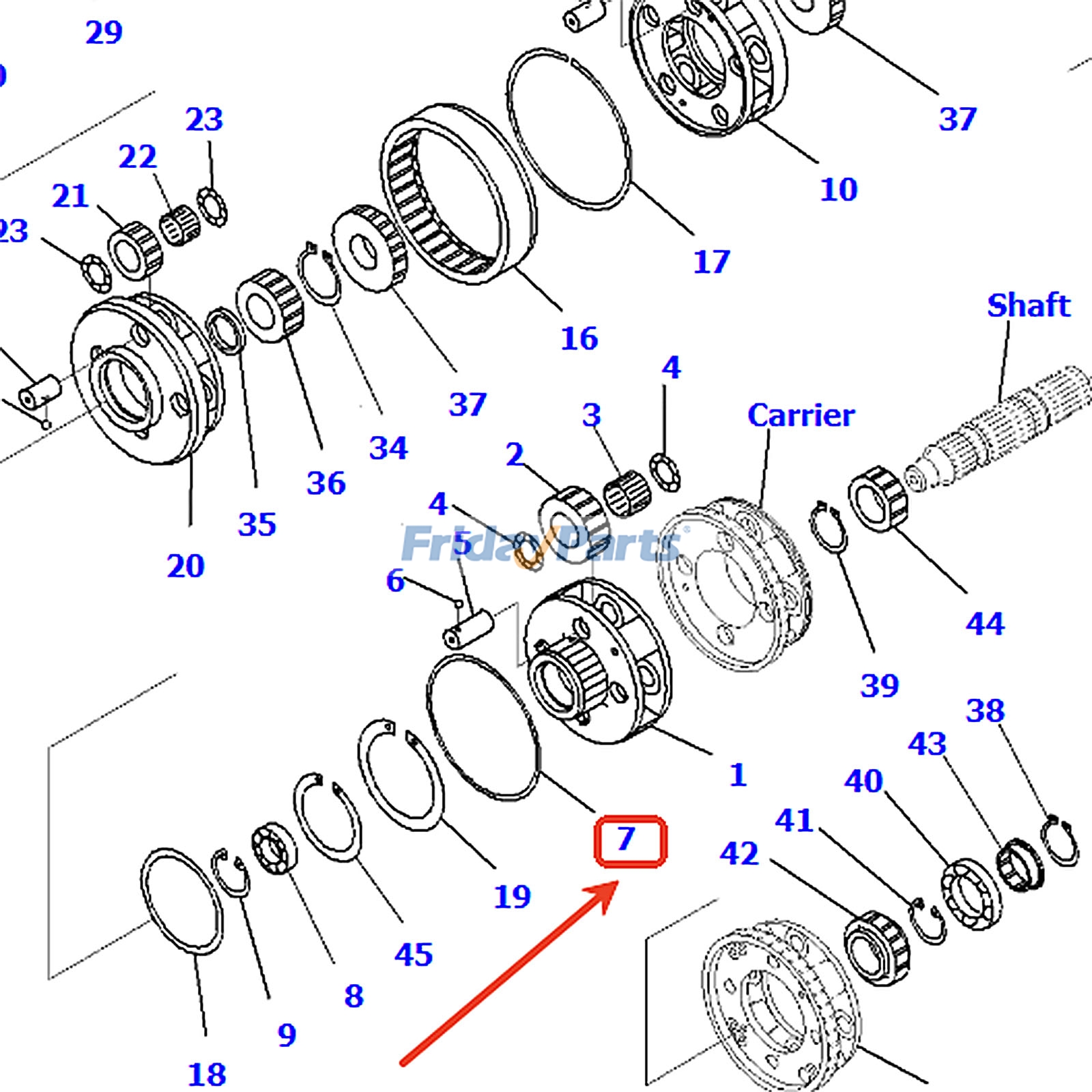 Anillo de sello 17M-15-49270 para topadora Komatsu D155A-5 D155A-6 D155AX-7 D155AX-8E0 D275A-5D D275AX-5 Para KOMATSU