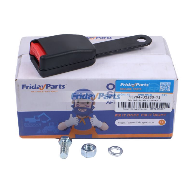 Sicherheitsgurtschloss-Baugruppe mit Schraubensatz 53794-U2230-71 für Toyota-Motor 1DZ Gabelstapler 8FDU15 8FDU18 8FDU20 8FDU25 8FDU30 8FDU32