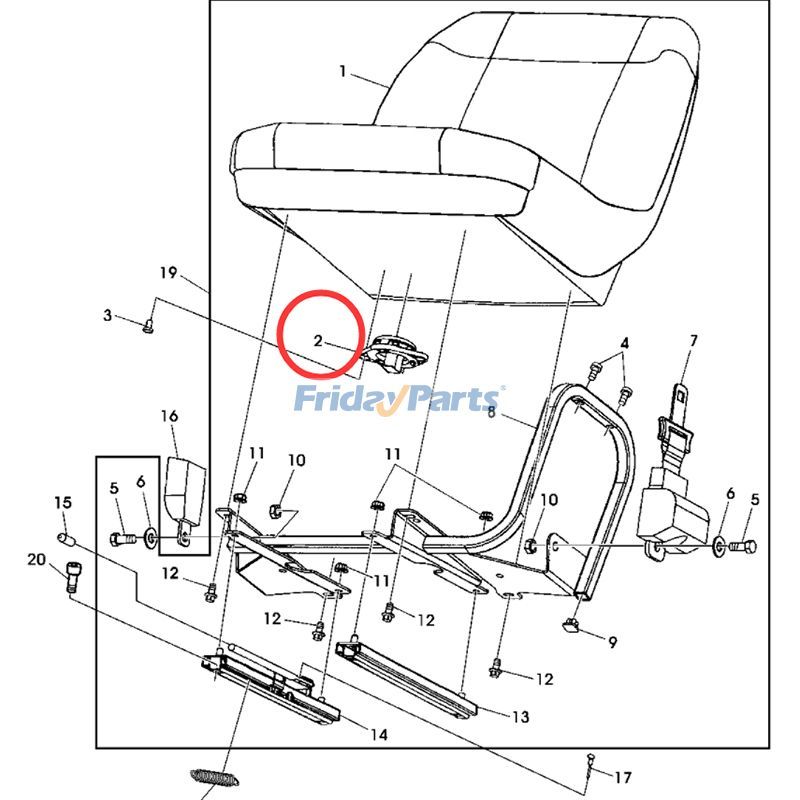 FridayParts Seat Switch 5065M 5075M 5085M 5095M 5105M 5115M